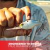 6th Sense Cloud 9 Series Crankbait Bass Fishing Lure with True Running Depths, Stabilized Action, Premium Paint, and Models for 425+ ft (Chartreuse Pro Blue) view 4