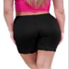 Womens Scallop Lace Trim Plain Gym Bike Tights Viscose Cycling Shorts Hot Pants Black view 4