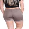 Womens Scallop Lace Trim Plain Gym Bike Tights Viscose Cycling Shorts Hot Pants Mocha view 4