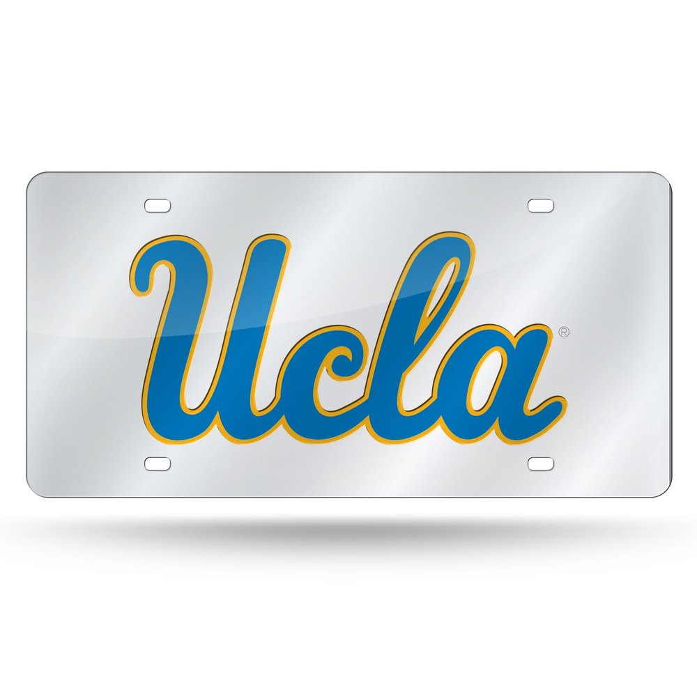 NCAA UCLA Bruins Laser Inlaid Metal License Plate Tag, Silver