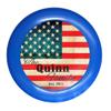 Infusion Wham-O Custom Last Name Vintage Flag Design Ultimate Frisbee Disc - 175g, Blue view 1