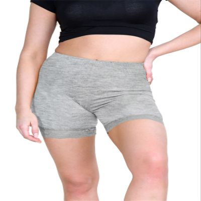 Janisramone Womens Scallop Lace Trim Cycling Shorts Stretchy Elastic Waist Women Activewear Yoga Gym Shorts, Summer Hot Pants Grey