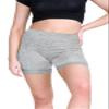 Janisramone Womens Scallop Lace Trim Cycling Shorts Stretchy Elastic Waist Women Activewear Yoga Gym Shorts, Summer Hot Pants Grey view 1
