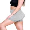 Janisramone Womens Scallop Lace Trim Cycling Shorts Stretchy Elastic Waist Women Activewear Yoga Gym Shorts, Summer Hot Pants Grey view 3
