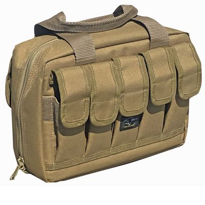 Galati Gear Double Pistol Case with 10 Magazine Pockets (Coyote Brown)