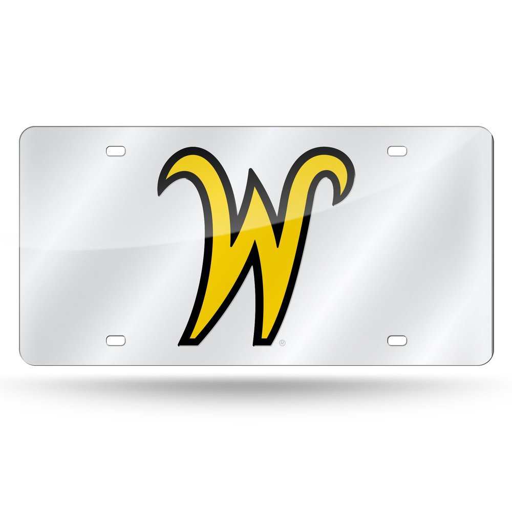 Rico Industries NCAA Wichita State Shockers Laser Inlaid Metal License Plate Tag