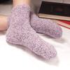 BambooMN Women's Fuzzy Warm Feather Soft Socks - Magenta - 3prs view 3
