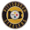 Fan Creations Pittsburgh Steelers Wood Sign 12 Inch Round State Design view 1
