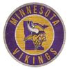 Fan Creations Minnesota Vikings Wood Sign 12 Inch Round State Design view 1