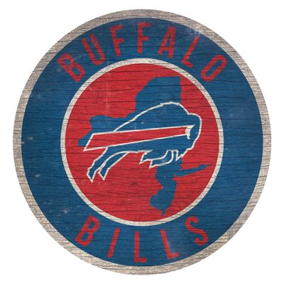 Fan Creations Buffalo Bills Wood Sign 12 Inch Round State Design