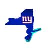 Fan Creations New York Giants Wood Sign 12 Inch State Shape Design view 1