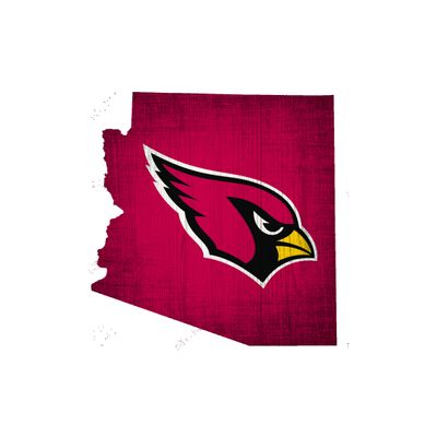 Fan Creations Arizona Cardinals Wood Sign 12 Inch State Shape Design