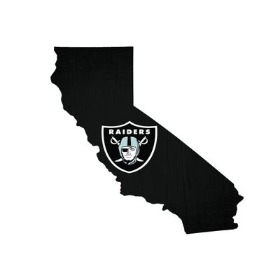 Fan Creations Oakland Raiders Wood Sign 12 Inch State Shape Design