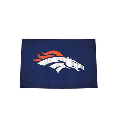 Fan Creations Denver Broncos Wood Sign 12 Inch State Shape Design
