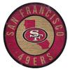 San Francisco 49ers Wood Sign 12 Inch Round State Design view 1