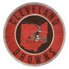 Fan Creations Cleveland Browns Wood Sign 12 Inch Round State Design view 1