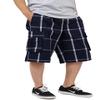 Shaka Wear Plaid Cargo Shorts for Men, Sizes S-5XL (XL, Navy) view 1