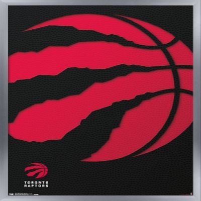 Trends International NBA Toronto Raptors - Logo 18 Wall Poster, 22.375" x 34", Silver Framed Version