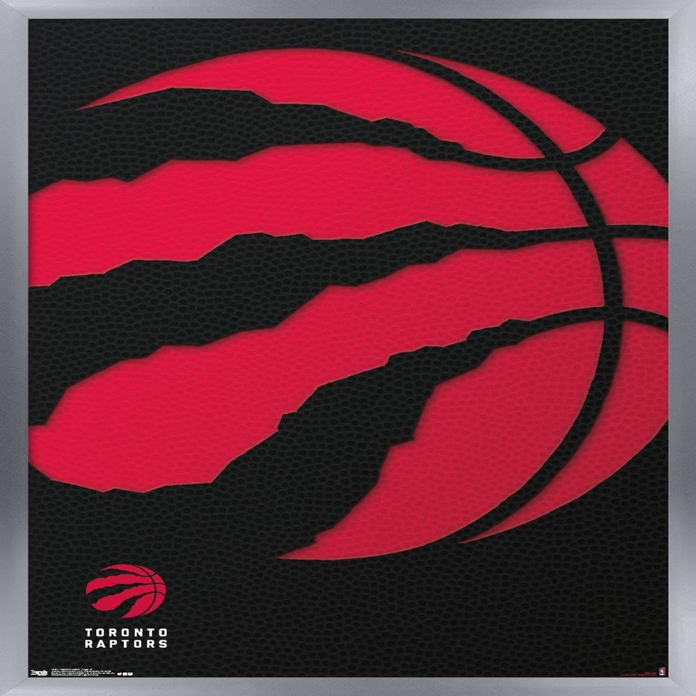 Trends International NBA Toronto Raptors - Logo 18 Wall Poster, 22.375" x 34", Silver Framed Version