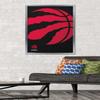 Trends International NBA Toronto Raptors - Logo 18 Wall Poster, 22.375" x 34", Silver Framed Version view 2
