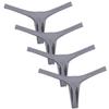 JAXFSTK Men Ice-Silk Booty Thong Slim Cut G-String Underwear Male Mini Bikini Sexy Guys Pouch T-Back Pants Pack of 4 XL Gray view 2