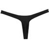 JAXFSTK Men Ice-Silk Booty Thong Slim Cut G-String Underwear Male Mini Bikini Sexy Guys Pouch T-Back Pants Pack of 4 XL Black view 4