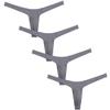 JAXFSTK Men Ice-Silk Booty Thong Slim Cut G-String Underwear Male Mini Bikini Sexy Guys Pouch T-Back Pants Pack of 4 M Gray view 1