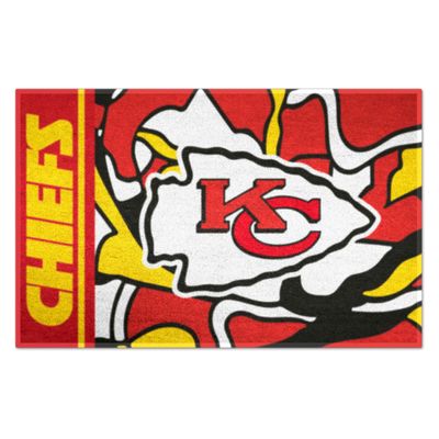 FANMATS 23297 Kansas City Chiefs Starter Mat Xfit Design - 19in x 30in Accent Rug| Sports Fan Home Decor Rug and Tailgating Mat