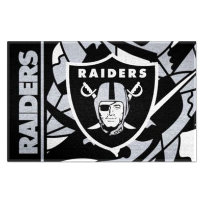 FANMATS 23345 NFL - Las Vegas Raiders Starter Mat Xfit Design - 19in x 30in Accent Rug| Sports Fan Home Decor Rug and Tailgating Mat