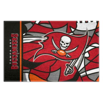 FANMATS 23375 NFL - Tampa Bay Buccaneers Starter Mat Xfit Design - 19in x 30in Accent Rug| Sports Fan Home Decor Rug and Tailgating Mat