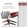 MS JUMPPER Archery Carbon Arrows 400 Spine with 4 Real Feather Fletching 100 Grain Points for Compound Recurve Longbow (12 Pack) (30 Inch Arrows) view 4