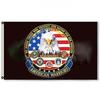 2But American Warriors We Support Our Troops Branches Black Flag Banner 3x5 Feet view 1