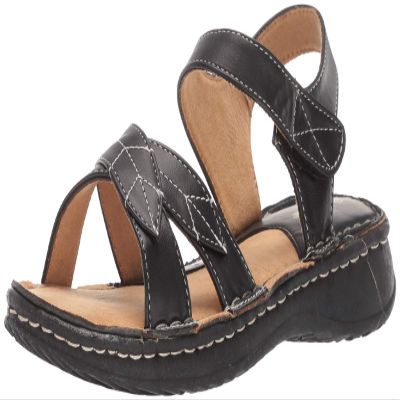 Ad Tec womens 8740 Ankle Strap Sandals, Black, 7 US