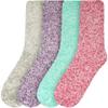 BambooMN Women's Fuzzy Warm Feather Soft Socks - Assortment 4D - 4prs view 2