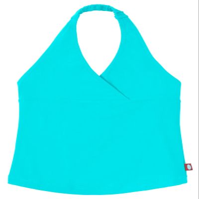 City Threads Little Girls Tankini Swimsuit for Girls Toddler Bathing Suit Rash Guard Halter Top for Beach Pool Swimwear, Turquoise, 2T