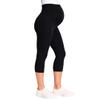Motherhood Maternity Women's Basic Layering Secret Fit Over The Belly Crop Pregnancy Legging, Black, Small view 1
