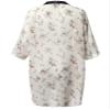 Floral Print 3/4 Sleeve Kimono Style Chiffon Cardigan White SM view 2