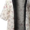 Floral Print 3/4 Sleeve Kimono Style Chiffon Cardigan White SM view 4