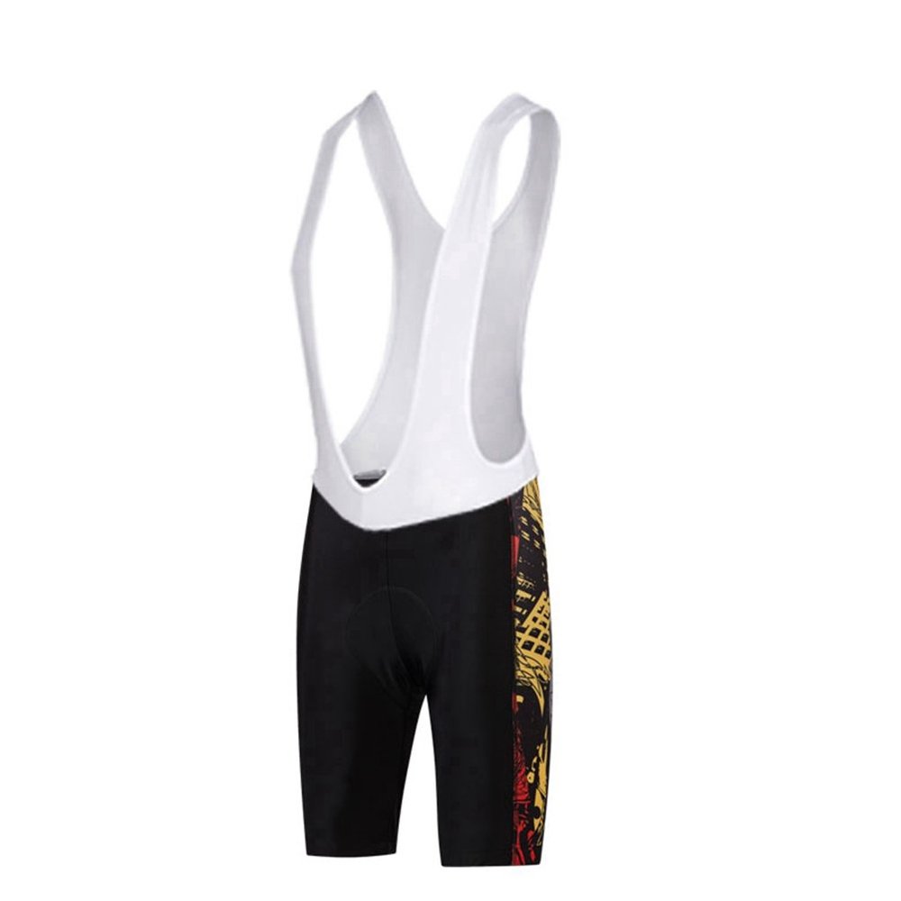 Uriah Men's Cycling Bib Shorts White 3D Coolmax Gel Padded Night Rider Size S(CN)