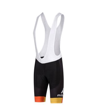Uriah Men's Cycling Bib Shorts White 3D Coolmax Gel Padded Orange Style Size XL(CN)