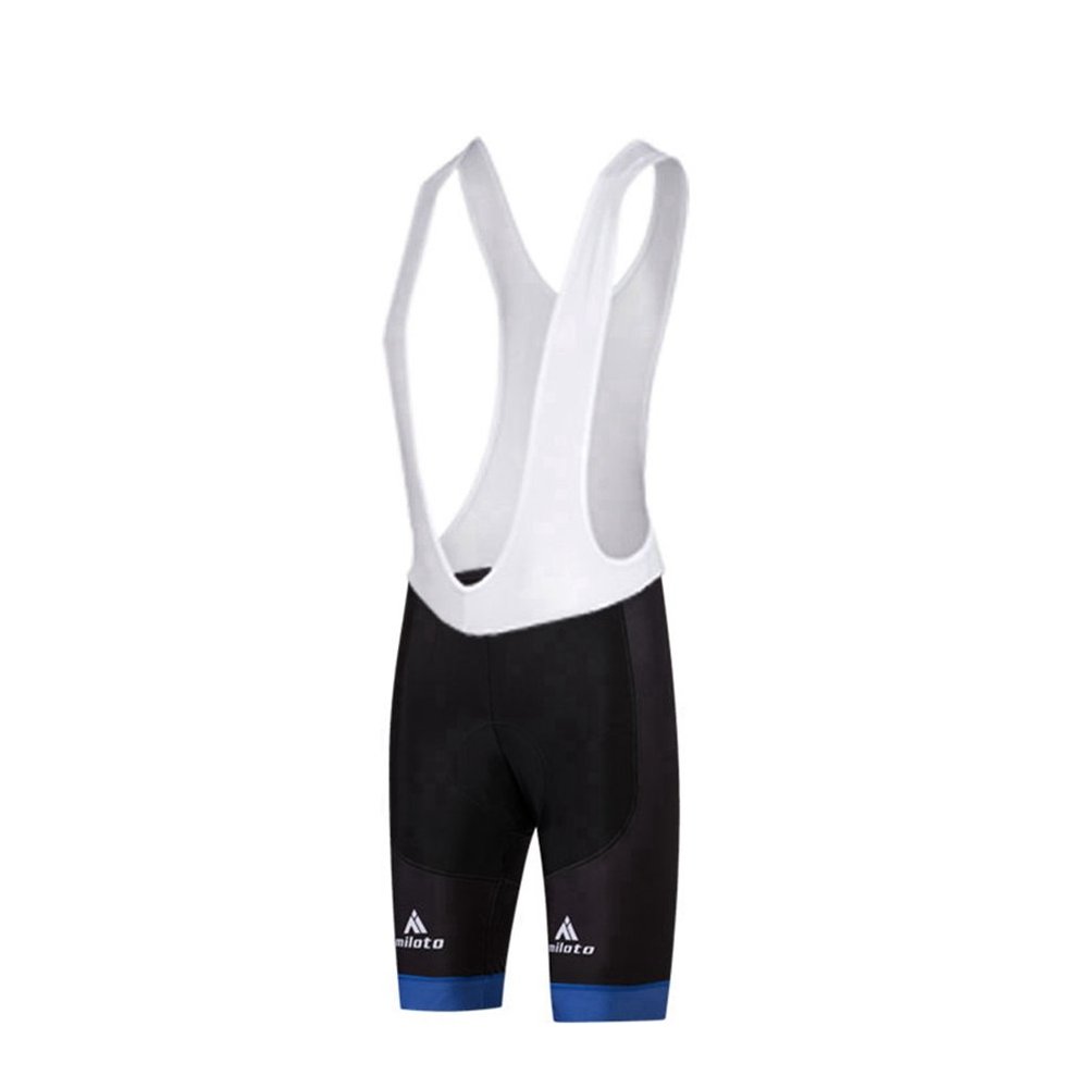 Uriah Men's Cycling Bib Shorts White 3D Coolmax Gel Padded Blue Hill Size M(CN)