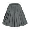 EXCHIC Women's A-Line Mini Skirt Stretchy High Waist Pleated Tennis Skirts Plaid School Uniform Dance Casual Wear (XXL, Grey) view 1
