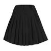 EXCHIC Women's A-Line Mini Skirt Stretchy High Waist Pleated Tennis Skirts Plaid School Uniform Dance Casual Wear (L, Black) view 4