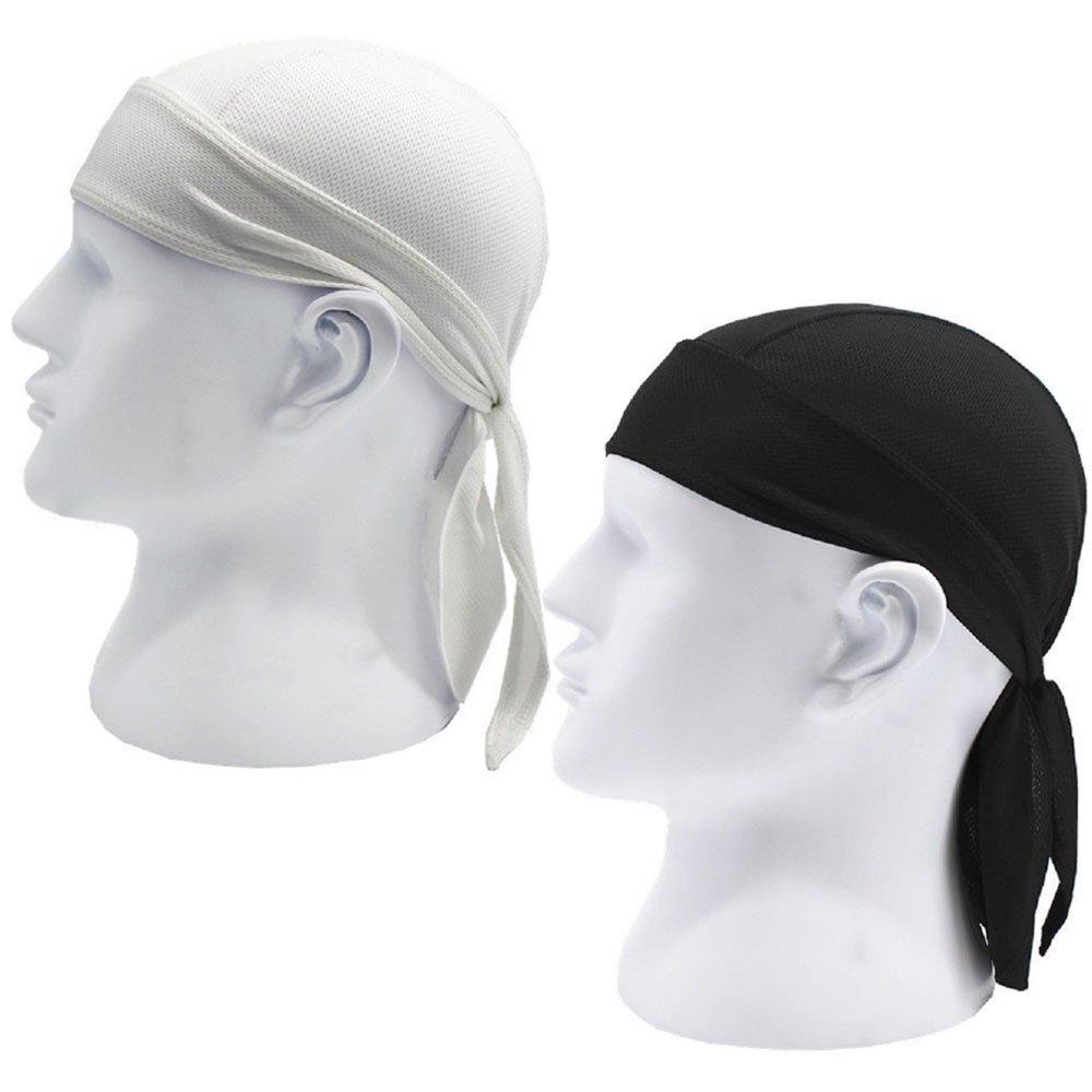 Cooling Sweat Wicking Do Dew Rag Skull Cap Beanie for Men Bandana Head Wrap Hat