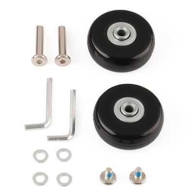 F-ber Luggage Suitcase Wheels Replacement Kit 45mm x 18mm with ABEC 608zz Inline Outdoor Skate Replacement, One Set of (2) Wheels (OD:45 W:18 ID:6 Axles:35)
