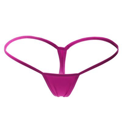 ETAOLINE Women's Low Rise Micro Back G-string Thong Panty Lingerie Set (XL, Rosered)