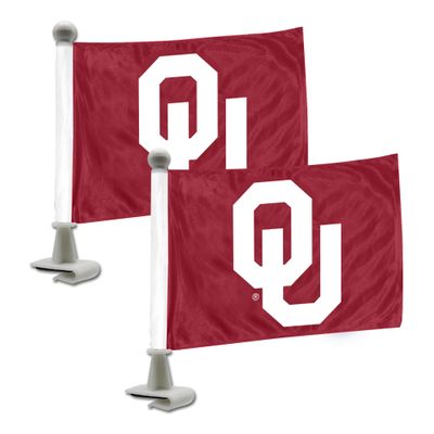 FANMATS 61923 Oklahoma Sooners Ambassador Car Flags - 2 Pack Mini Auto Flags, 4in X 6in, Perfect for Hood or Trunk