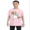 ALLNTRENDS Kids Youth T Shirt Dabbing Unicorn Cute Girly Dancer Tee Rainbow Dab (M, Classic Pink)
