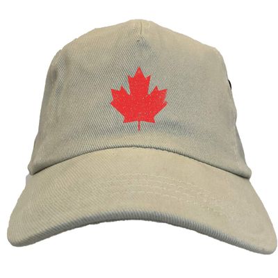 Canadian Maple Leaf - Canada Pride Dad Hat (Stone)