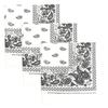 3 PK Cowboy Bandanas 100% Cotton 22 x 22 inch - White view 1